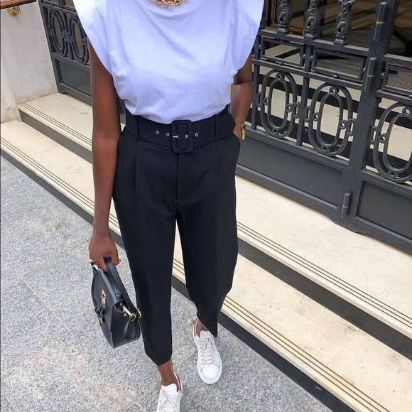 Zara high waisted belted pants - Picture 2 of 12